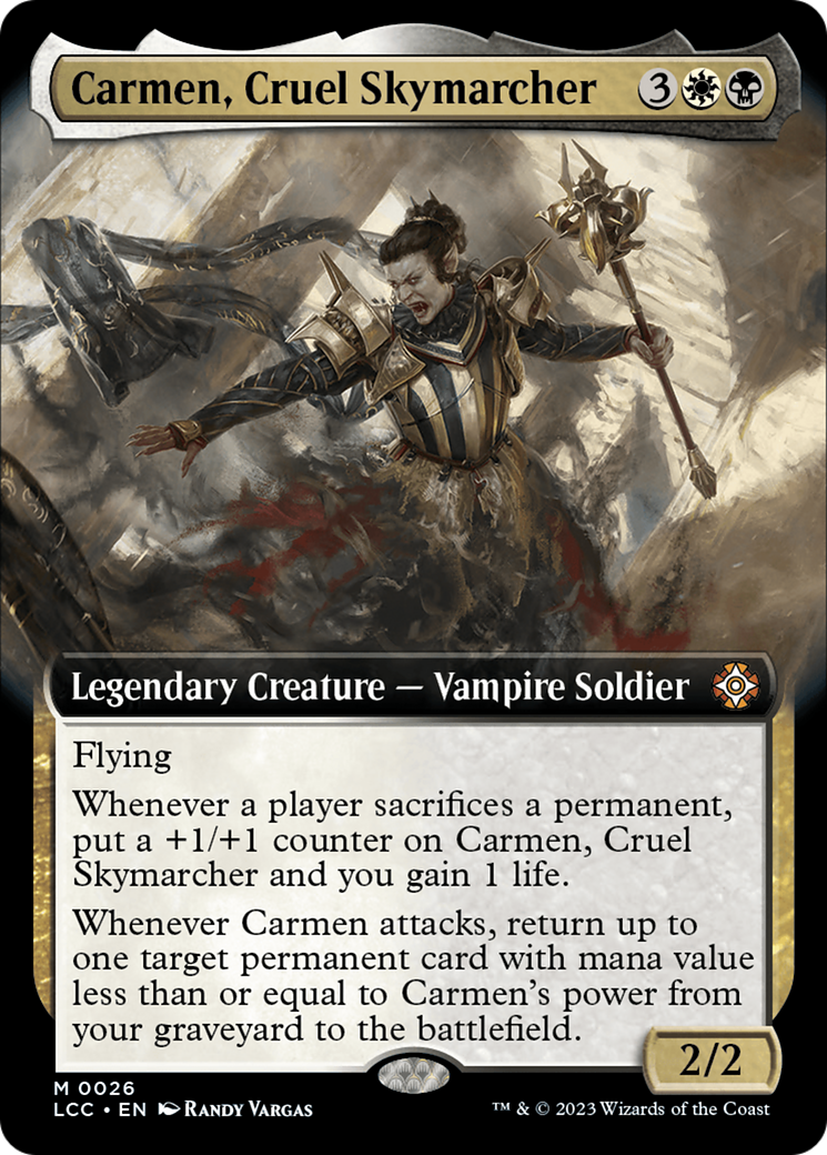 Carmen, Cruel Skymarcher (Extended Art) [The Lost Caverns of Ixalan Commander] | Tables and Towers