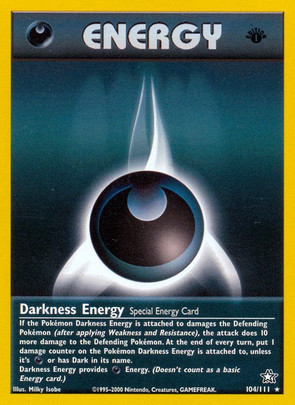 Darkness Energy (104/111) [Neo Genesis 1st Edition] | Tables and Towers