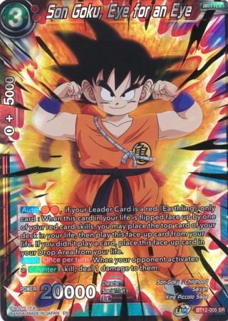 Son Goku, Eye for an Eye (BT12-005) [Vicious Rejuvenation] | Tables and Towers