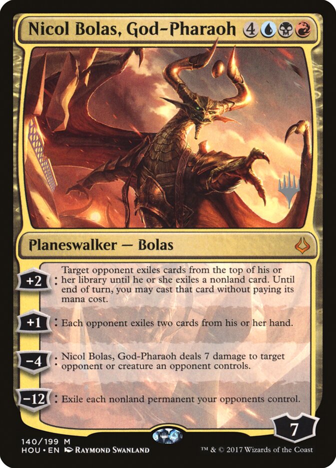 Nicol Bolas, God-Pharaoh (Promo Pack) [Hour of Devastation Promos] | Tables and Towers