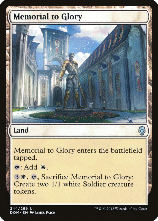Memorial to Glory [Dominaria] | Tables and Towers