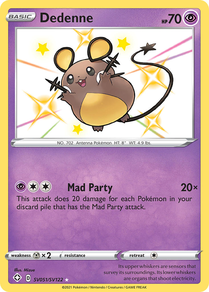 Dedenne (SV051/SV122) [Sword & Shield: Shining Fates] | Tables and Towers