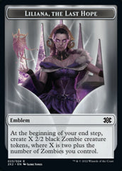 Liliana, the Last Hope Emblem // Spirit (002) Double-Sided Token [Double Masters 2022 Tokens] | Tables and Towers