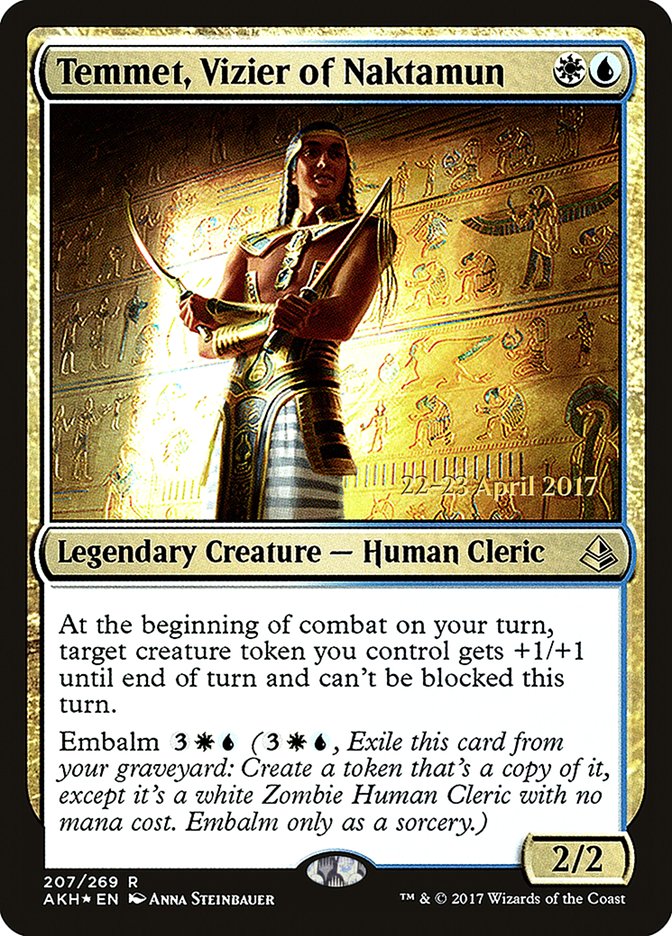 Temmet, Vizier of Naktamun [Amonkhet Prerelease Promos] | Tables and Towers