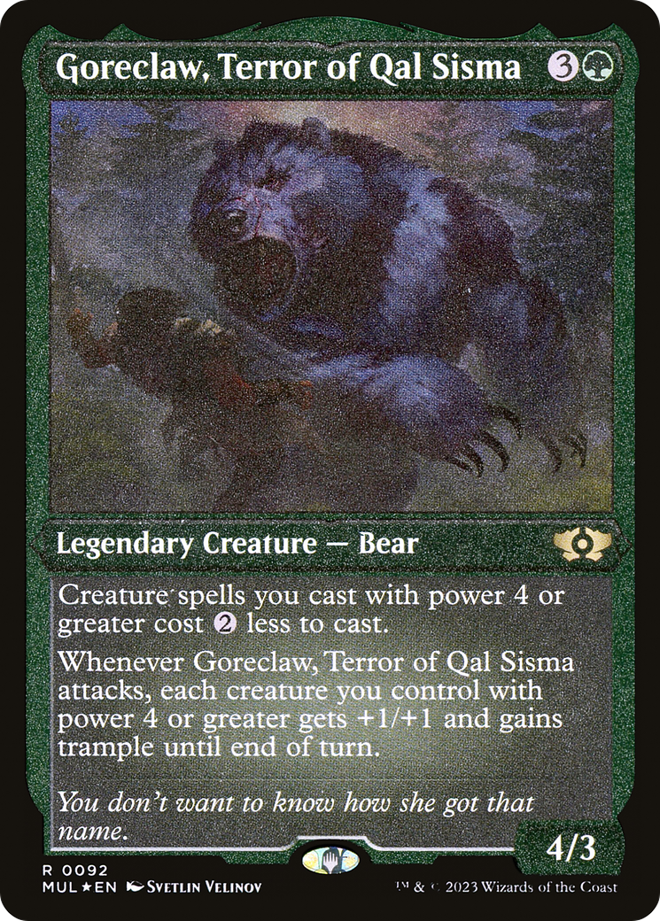 Goreclaw, Terror of Qal Sisma (Foil Etched) [Multiverse Legends] | Tables and Towers