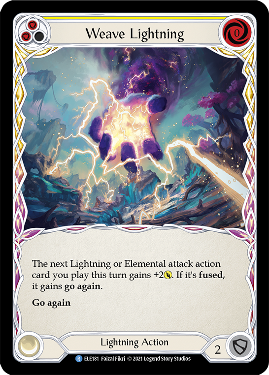 Weave Lightning (Yellow) [ELE181] (Tales of Aria)  1st Edition Rainbow Foil | Tables and Towers