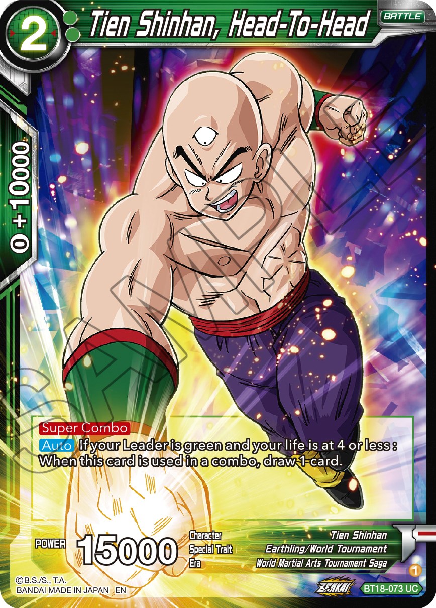 Tien Shinhan, Head-To-Head (BT18-073) [Dawn of the Z-Legends] | Tables and Towers