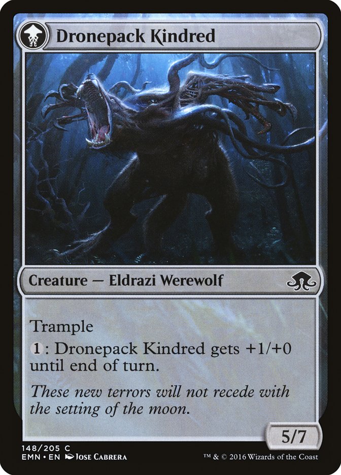 Vildin-Pack Outcast // Dronepack Kindred [Eldritch Moon] | Tables and Towers