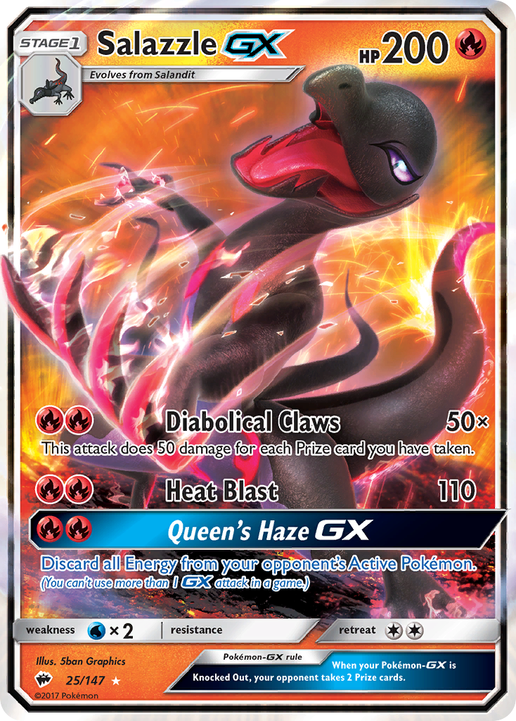 Salazzle GX (25/147) [Sun & Moon: Burning Shadows] | Tables and Towers