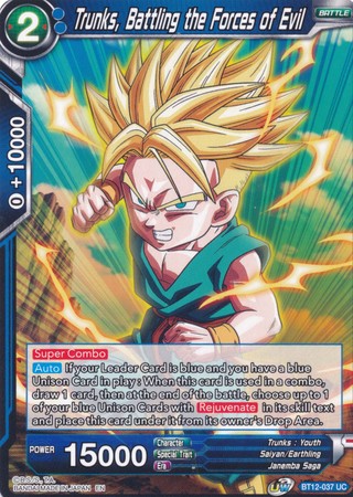 Trunks, Battling the Forces of Evil (BT12-037) [Vicious Rejuvenation] | Tables and Towers