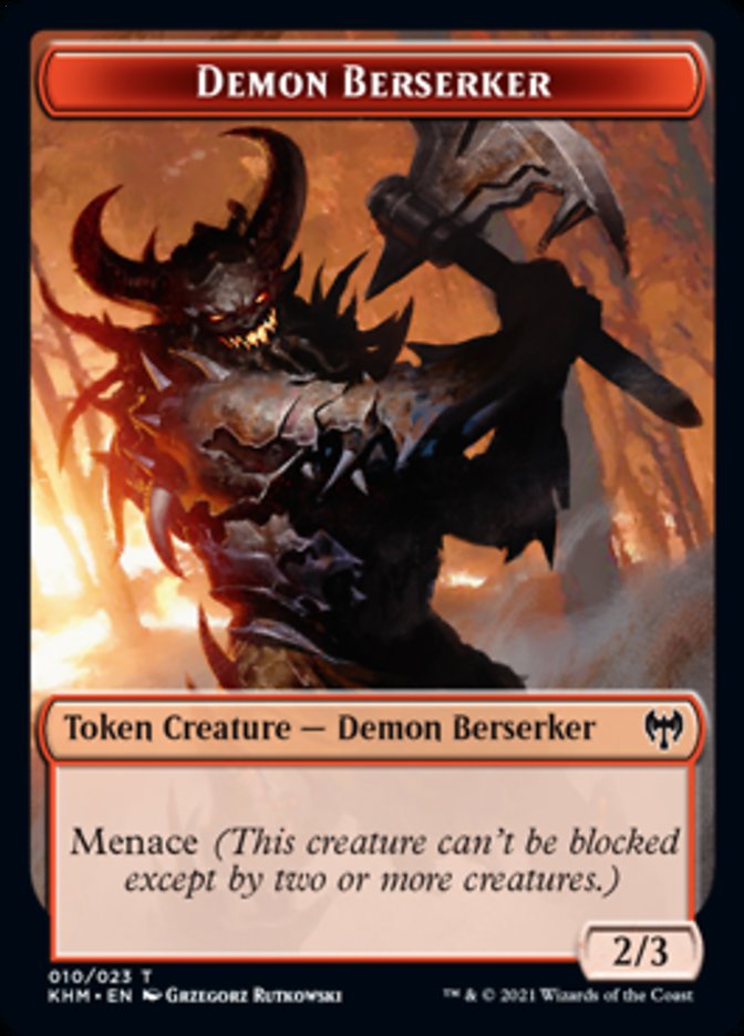 Demon Berserker Token [Kaldheim Tokens] | Tables and Towers