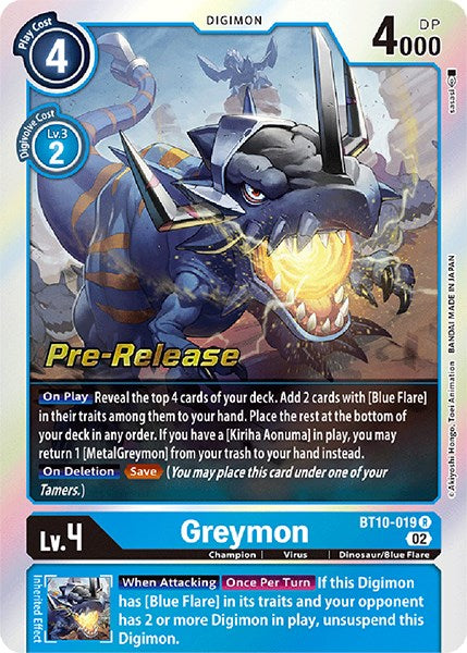 Greymon [BT10-019] [Xros Encounter Pre-Release Cards] | Tables and Towers