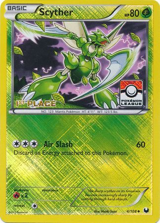 Scyther (4/108) (League Promo 1st Place) [Black & White: Dark Explorers] | Tables and Towers