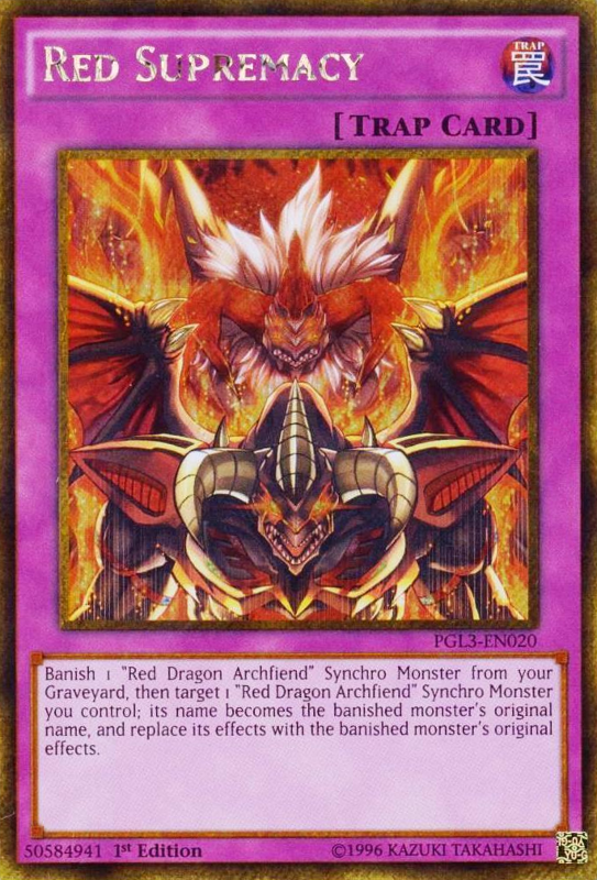 Red Supremacy [PGL3-EN020] Gold Secret Rare | Tables and Towers