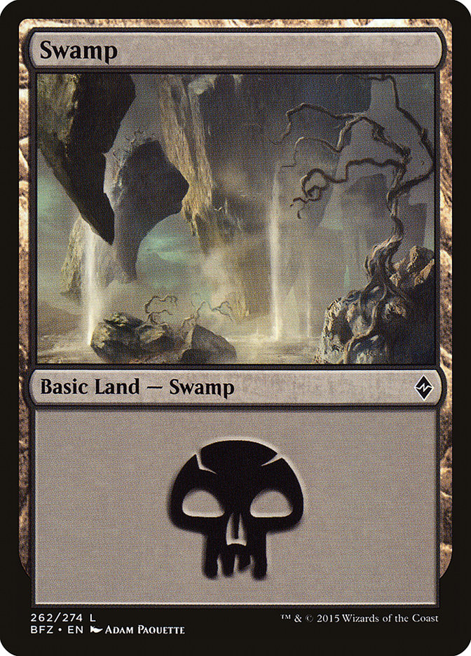 Swamp (262) [Battle for Zendikar] | Tables and Towers