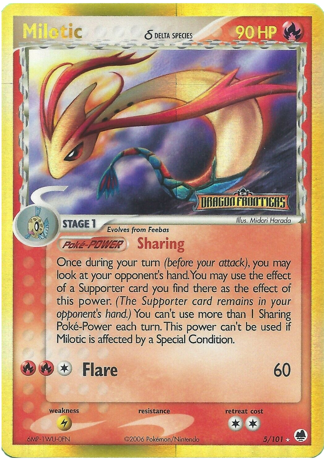 Milotic (5/101) (Delta Species) (Stamped) [EX: Dragon Frontiers] | Tables and Towers