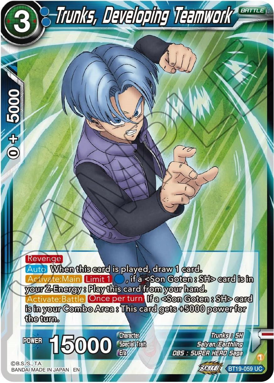 Trunks, Developing Teamwork (BT19-059) [Fighter's Ambition] | Tables and Towers