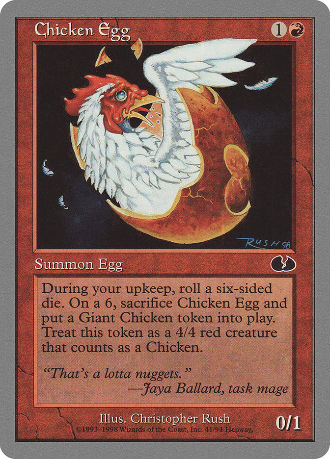 Chicken Egg [Unglued] | Tables and Towers