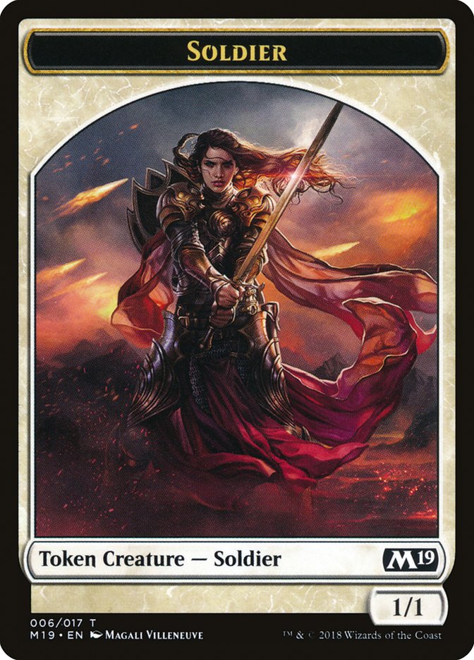 Soldier Token [Core Set 2019 Tokens] | Tables and Towers