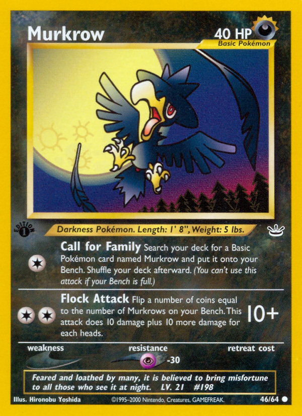 Murkrow (46/64) [Neo Revelation 1st Edition] | Tables and Towers