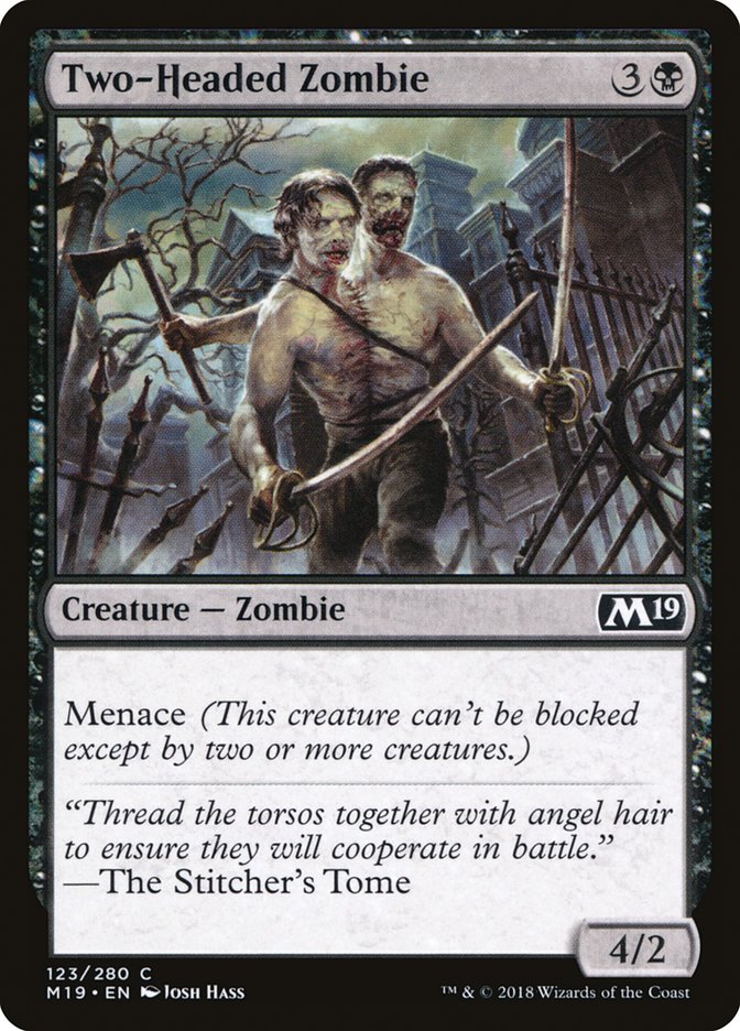 Two-Headed Zombie [Core Set 2019] | Tables and Towers