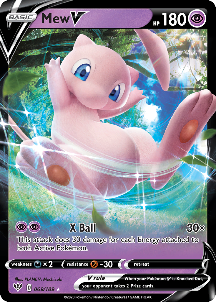 Mew V (069/189) (Jumbo Card) [Sword & Shield: Darkness Ablaze] | Tables and Towers