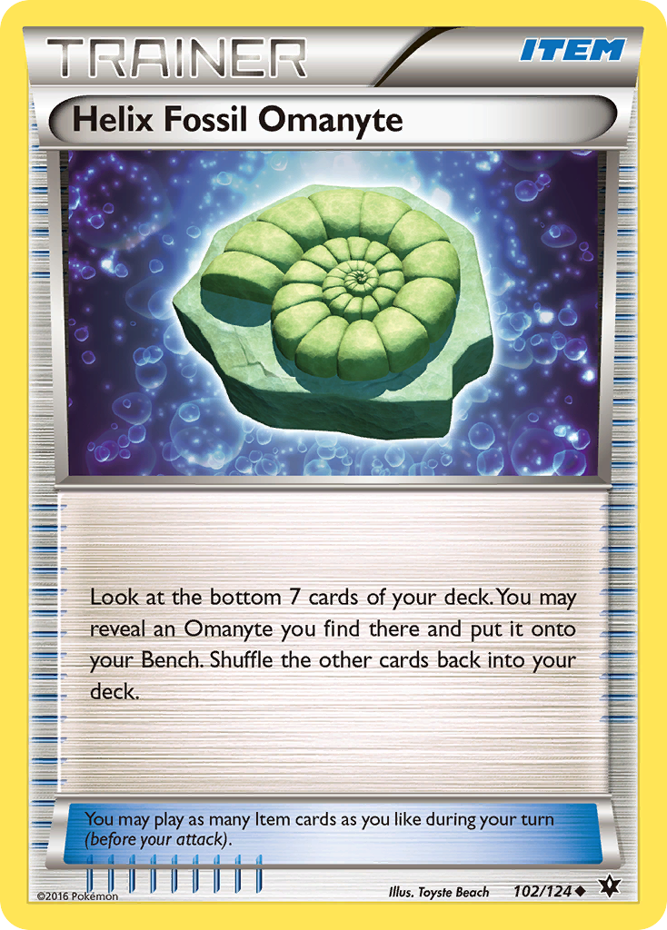 Helix Fossil Omanyte (102/124) [XY: Fates Collide] | Tables and Towers