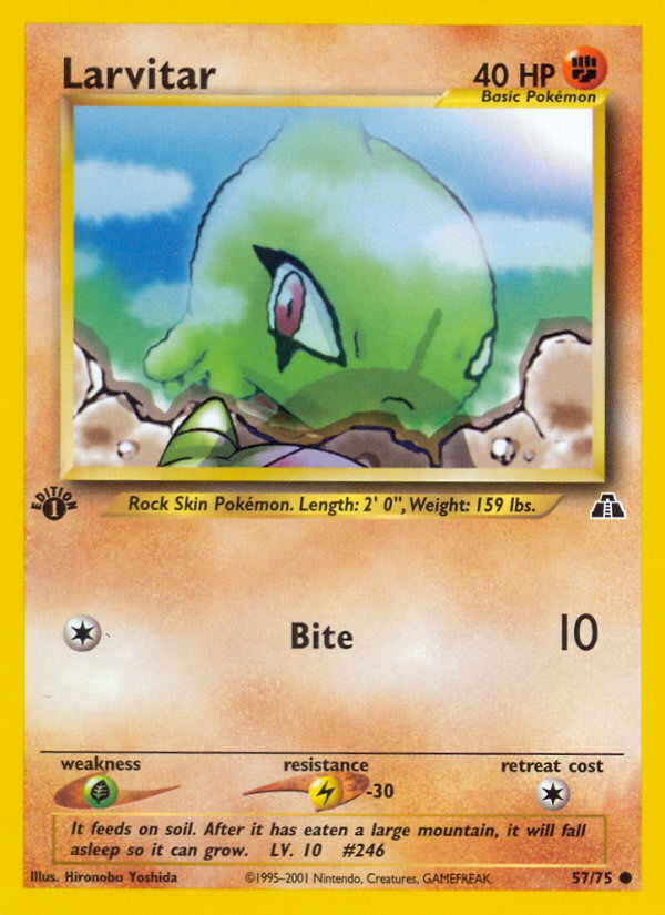 Larvitar (57/75) [Neo Discovery 1st Edition] | Tables and Towers