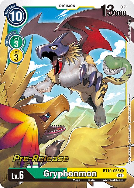 Gryphonmon [BT10-055] [Xros Encounter Pre-Release Cards] | Tables and Towers