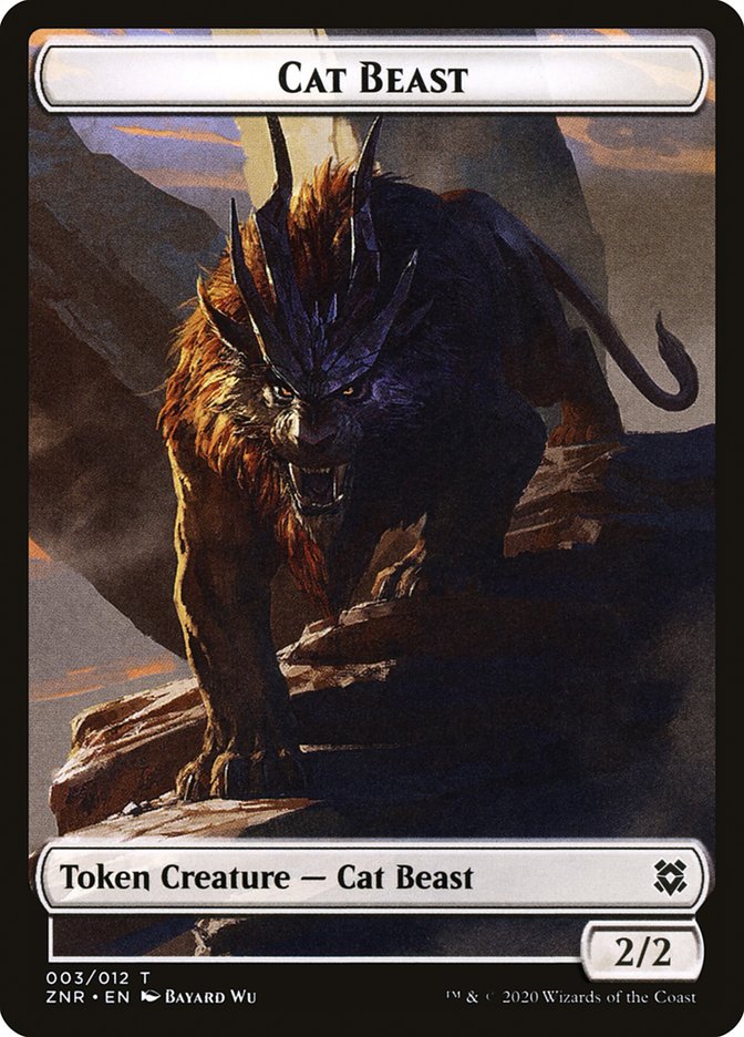 Cat Beast Token [Zendikar Rising Tokens] | Tables and Towers