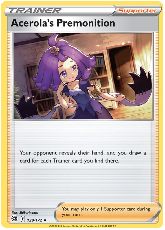 Acerola's Premonition (129/172) [Sword & Shield: Brilliant Stars] | Tables and Towers