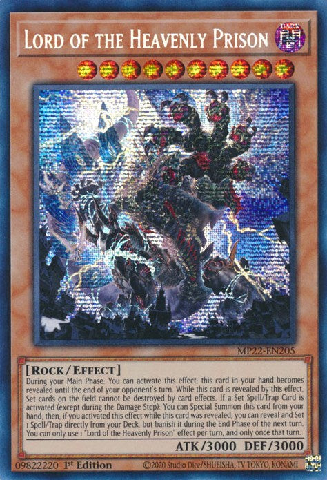 Lord of the Heavenly Prison [MP22-EN205] Prismatic Secret Rare | Tables and Towers