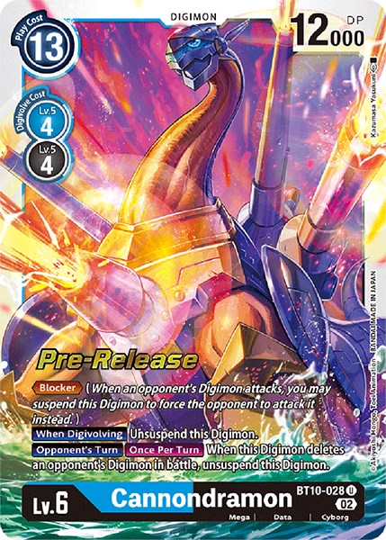 Cannondramon [BT10-028] [Xros Encounter Pre-Release Cards] | Tables and Towers