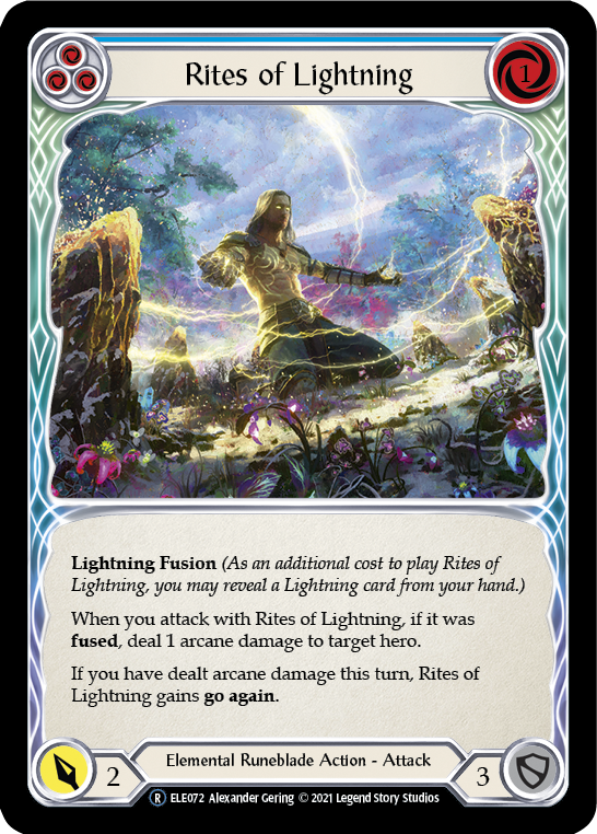 Rites of Lightning (Blue) [U-ELE072] (Tales of Aria Unlimited)  Unlimited Normal | Tables and Towers