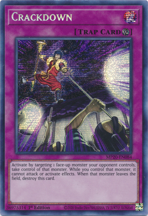 Crackdown [MP20-EN084] Prismatic Secret Rare | Tables and Towers