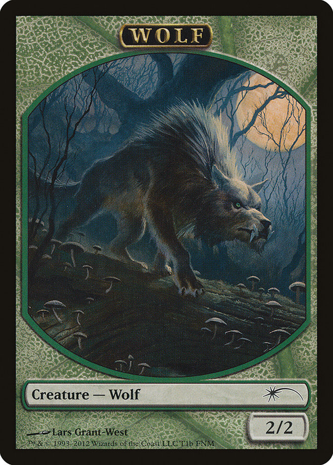 Human // Wolf Double-Sided Token [Friday Night Magic 2012] | Tables and Towers