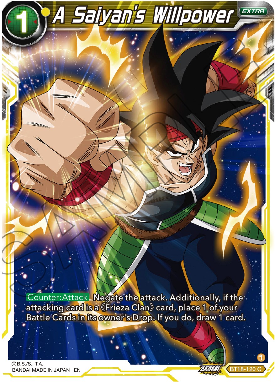 A Saiyan's Willpower (BT18-120) [Dawn of the Z-Legends] | Tables and Towers