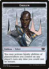 Teferi, Temporal Archmage Emblem // Zombie (011/036) Double-Sided Token [Commander 2014 Tokens] | Tables and Towers