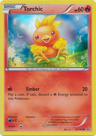 Torchic (25/160) (Sheen Holo) [XY: Primal Clash] | Tables and Towers