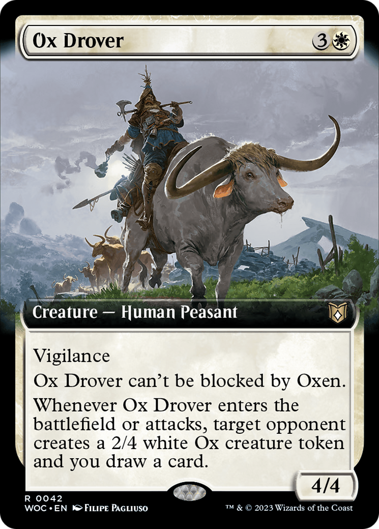 Ox Drover (Extended Art) [Wilds of Eldraine Commander] | Tables and Towers