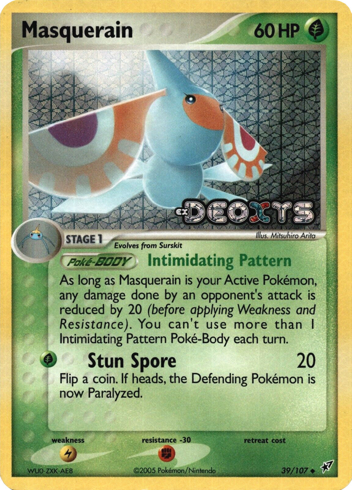 Masquerain (39/107) (Stamped) [EX: Deoxys] | Tables and Towers