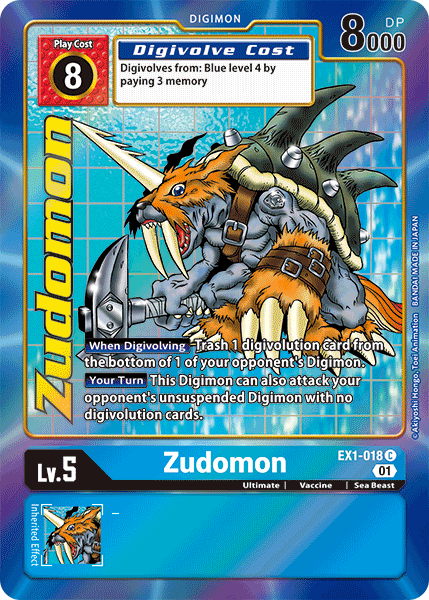 Zudomon [EX1-018] (Alternate Art) [Classic Collection] | Tables and Towers