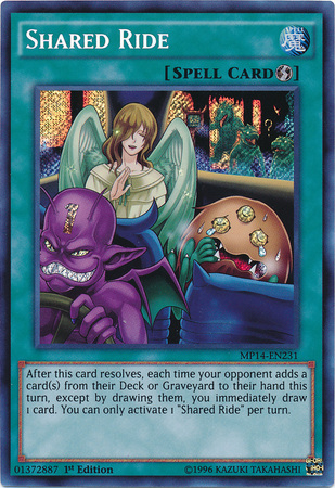 Shared Ride [MP14-EN231] Secret Rare | Tables and Towers