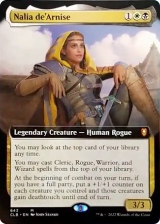 Nalia de'Arnise (Extended Art) [Commander Legends: Battle for Baldur's Gate] | Tables and Towers
