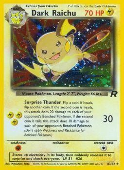 Dark Raichu (83/82) [Team Rocket Unlimited] | Tables and Towers