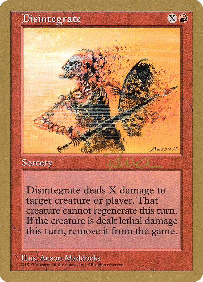 Disintegrate (Paul McCabe) [World Championship Decks 1997] | Tables and Towers