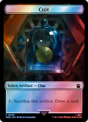 Alien Rhino // Clue (0055) Double-Sided Token (Surge Foil) [Doctor Who Tokens] | Tables and Towers