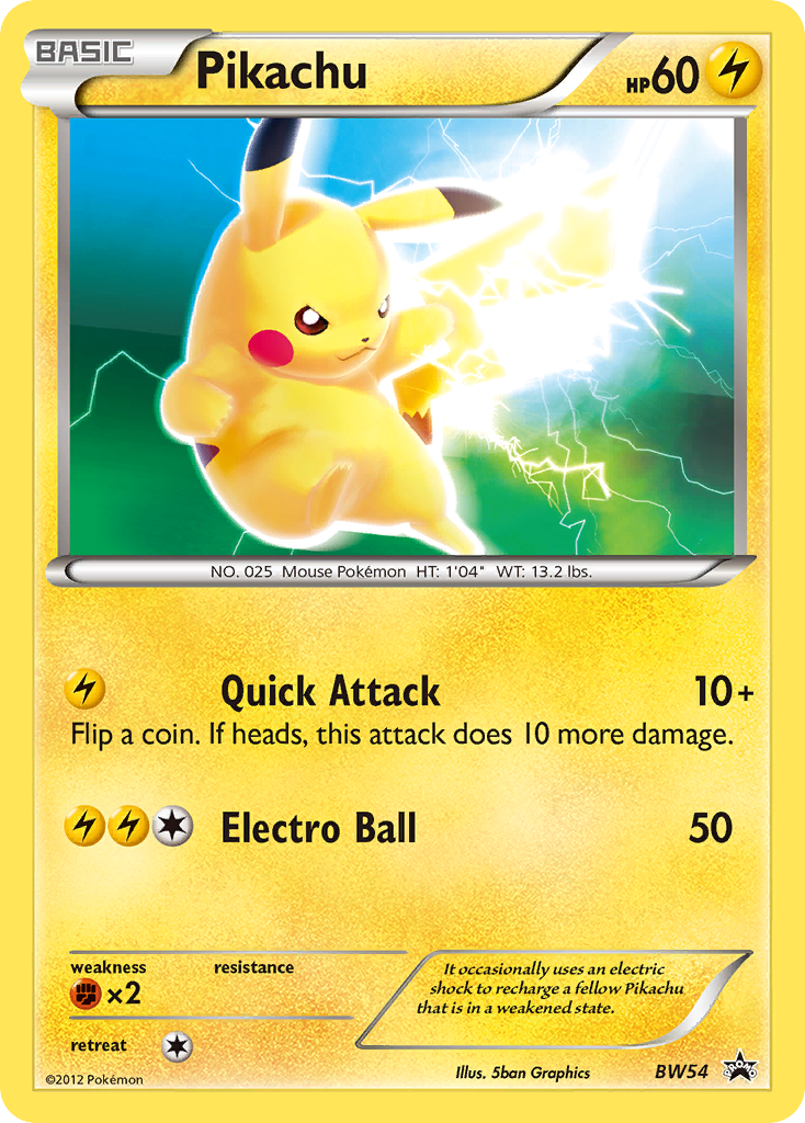 Pikachu (BW54) [Black & White: Black Star Promos] | Tables and Towers