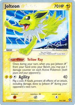 Jolteon Star (101/108) (Psychic Lock - Jason Klaczynski) [World Championships 2008] | Tables and Towers