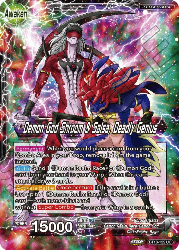 Shroom & Salsa // Demon God Shroom & Salsa, Deadly Genius (BT18-122) [Dawn of the Z-Legends] | Tables and Towers